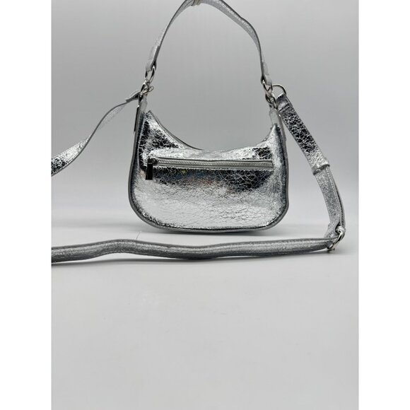 Macy's On 34th Dyanne textured small shoulder crossbody bag - Metallic silvermet - Picture 8 of 12